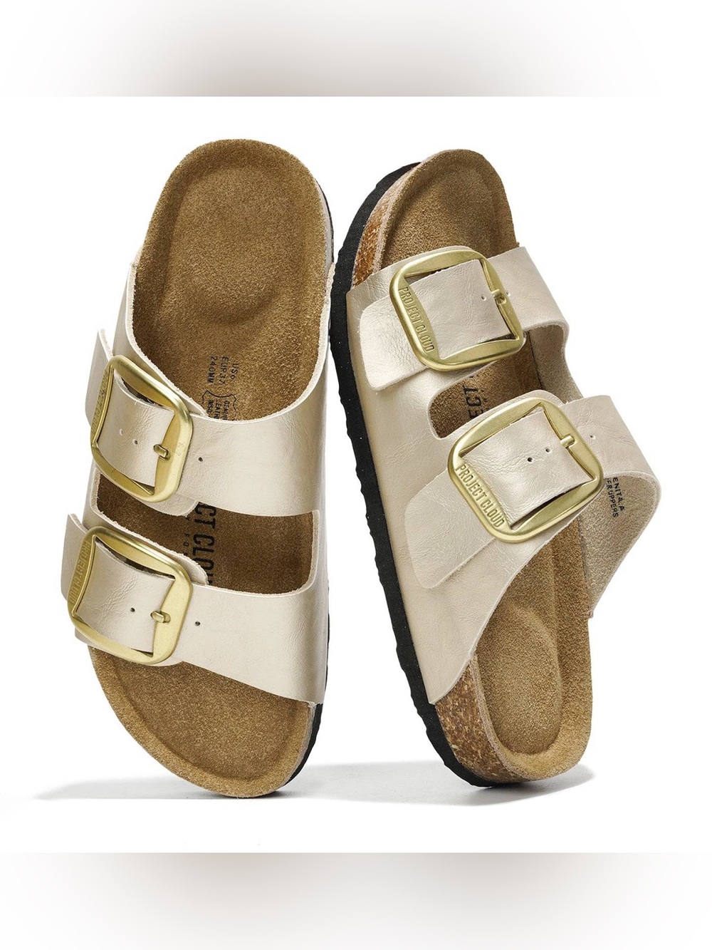 Women Flat Sandals | 100% Genuine Leather | ProjectPlush | Anti-Slip SANTORINI